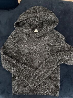 aerie Marled Black and White Turtleneck Sweater set